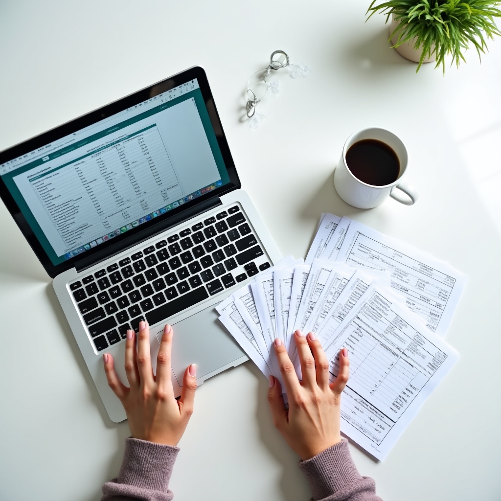 Generazione cedolini digitali su schermo con dettaglio voci paga